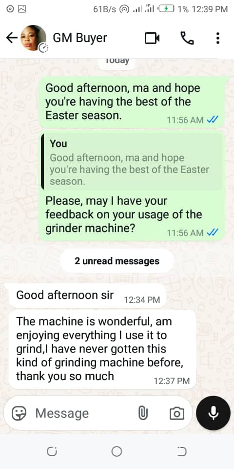 Customer WhatsApp Testimony from Asaba, Delta